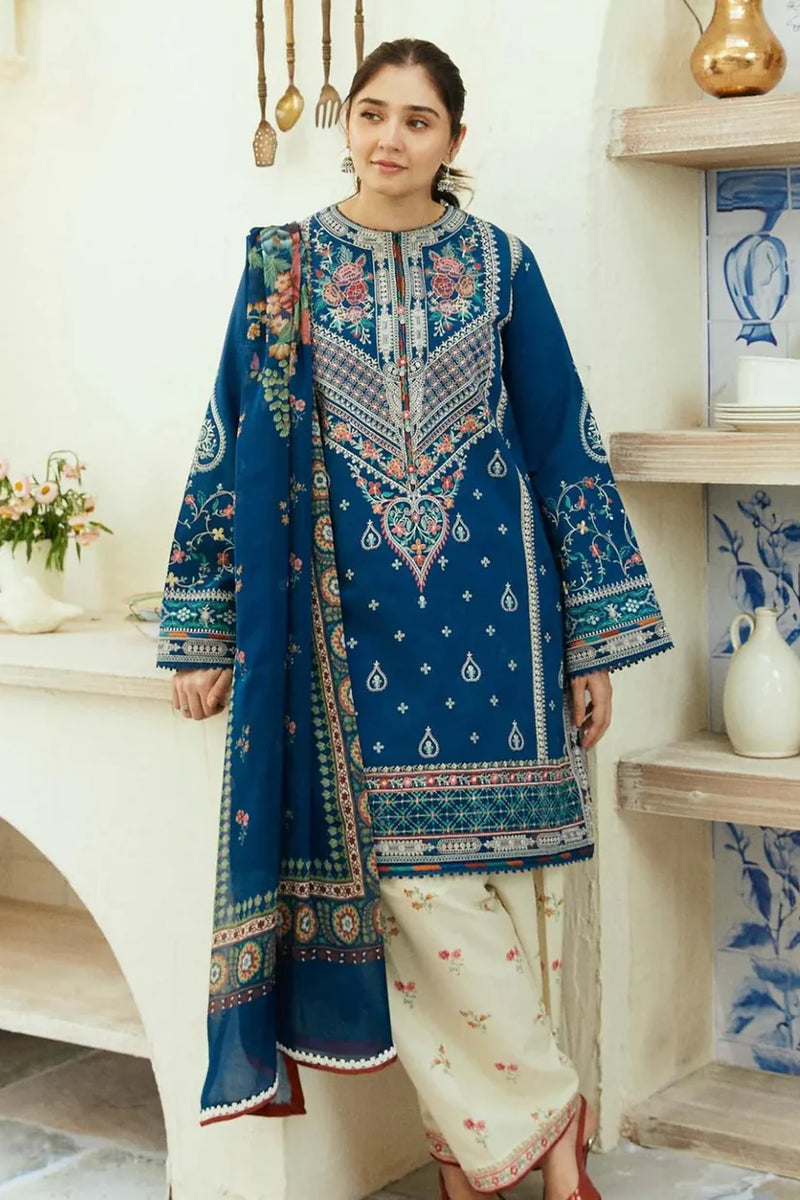 Zara ShahJahan Dhanak 3PC Embroidered A0313