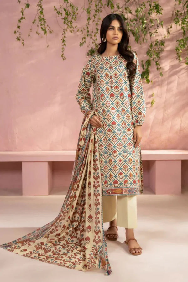 Baroque Dhanak 3PC Printed A0425  IN