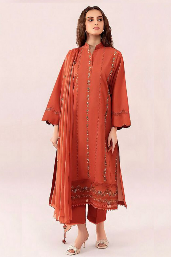 SAPPHIRE LAWN EMBROIDERED 3pc SUIT - 240MW