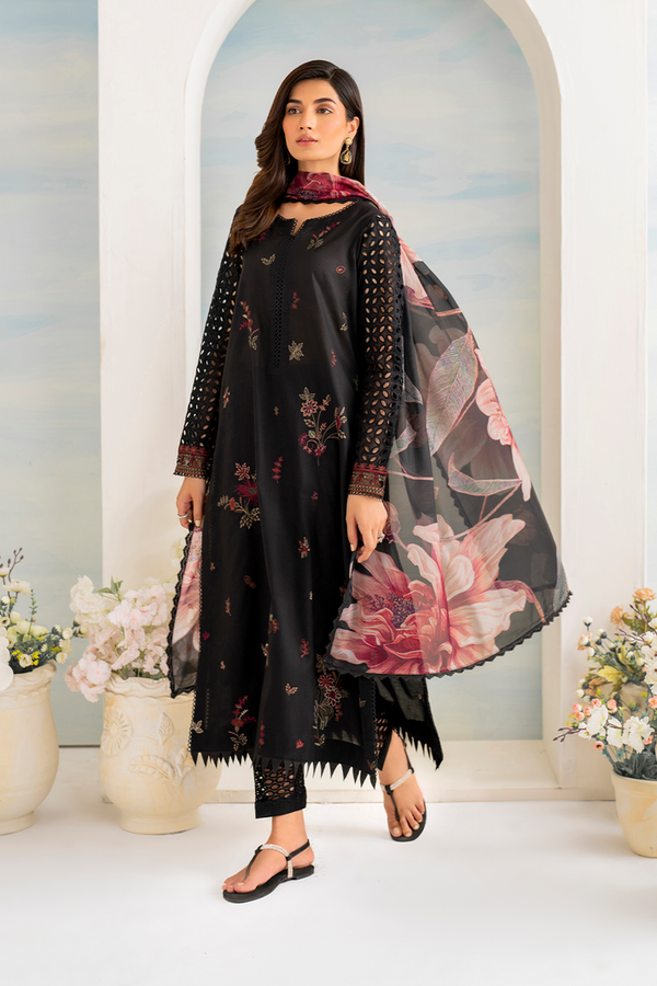 Iznik 3PC EMBORIDED SHIRT PRINTED WOLLEN SHAWL 880-MW