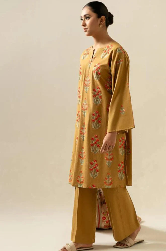 Eden robe 3PC UNSTICHED MUSTARD blooms 667-IN